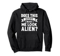 Funny Alien Question Typography Ribbon Hoodie - Custom Art Print for Adults - T-Shirt, Sweatshirt, Hoodie