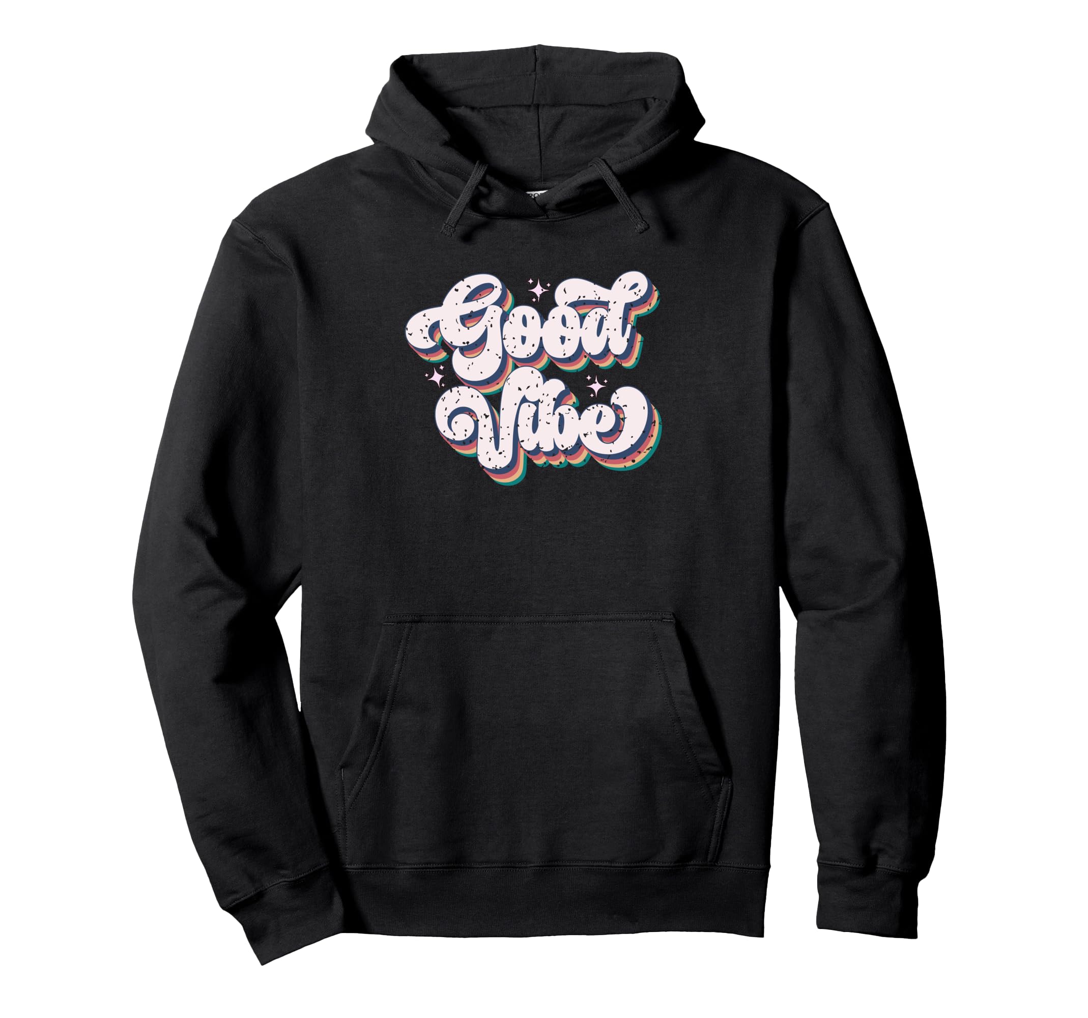 Good Vibe Lettering Aesthetic Hoodie - Graphic Print Men Women - T-Shirt, Sweatshirt, Hoodie