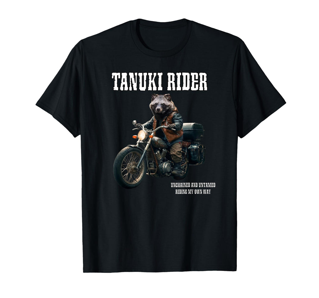 Tanuki Rider Motorcycle Japan Animal T-Shirt - Trendy Graphic Men Women - T-Shirt, Sweatshirt, Hoodie