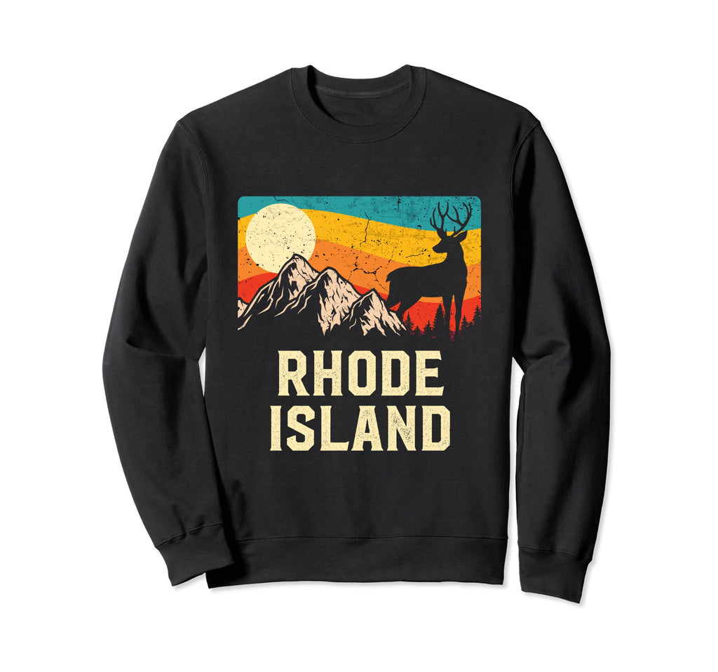 Rhode Island Nature Wild Deer Sweatshirt - Fun Novelty Design Unisex - T-Shirt, Sweatshirt, Hoodie