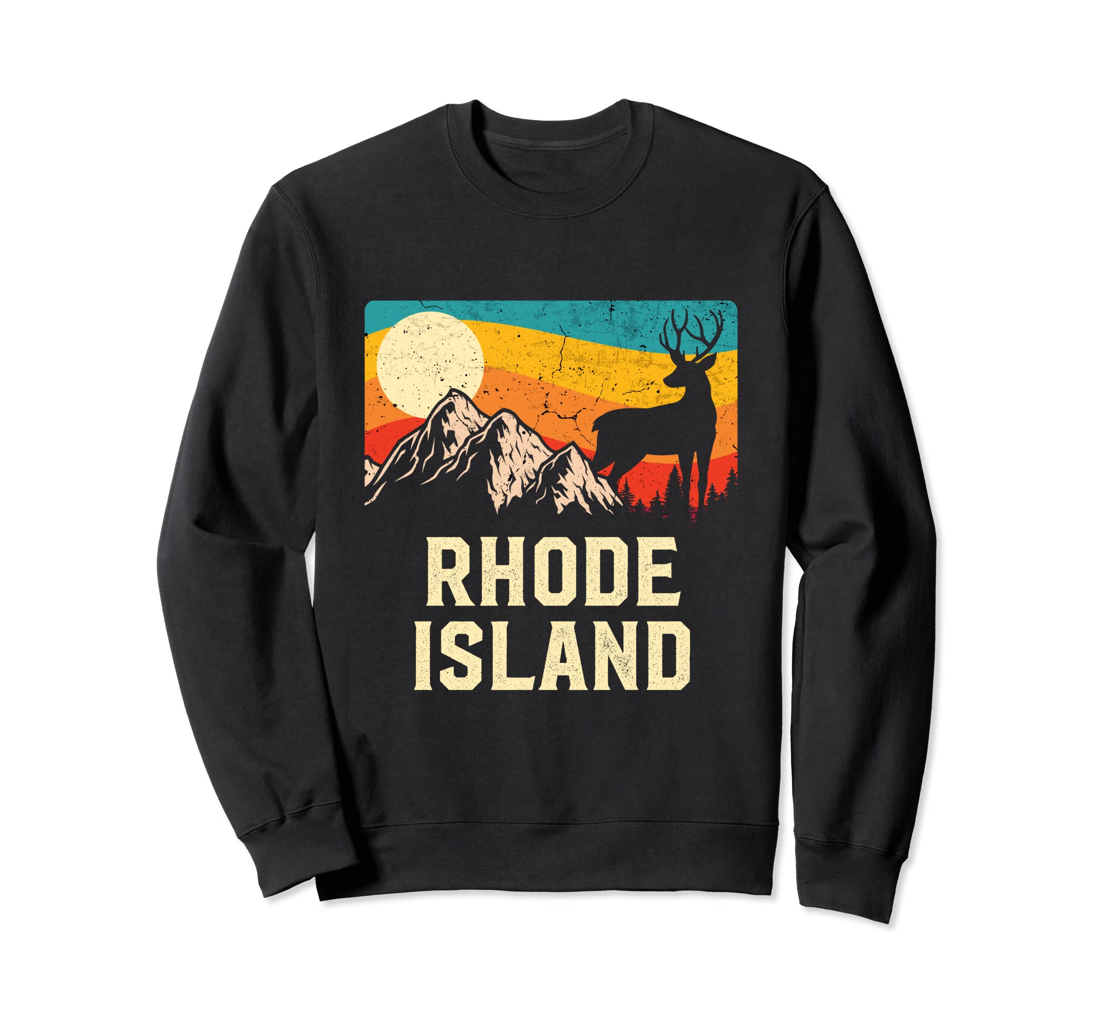 Rhode Island Nature Wild Deer Sweatshirt - Fun Novelty Design Unisex - T-Shirt, Sweatshirt, Hoodie