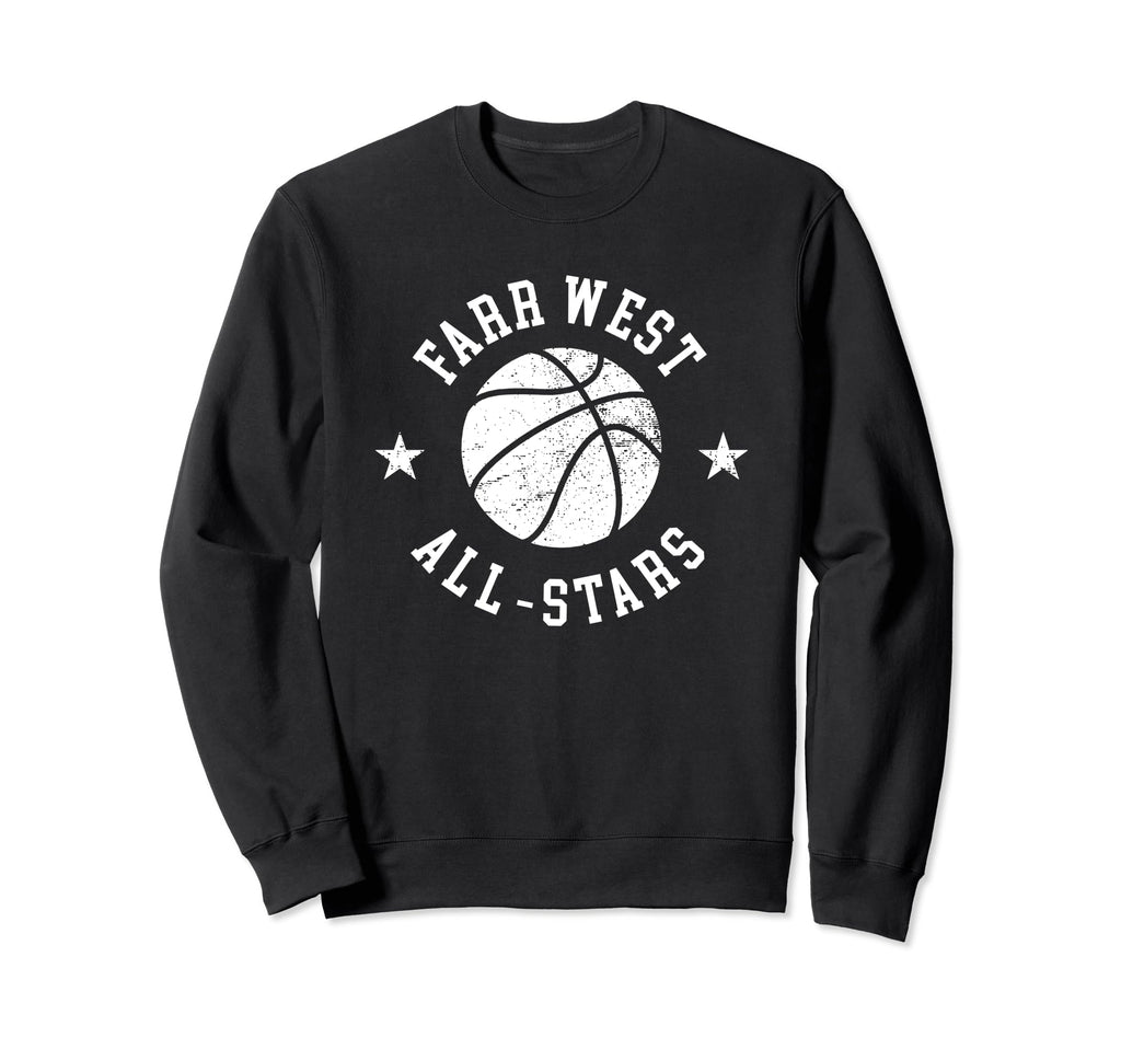 Farr West All Stars 80S Basketball Sweatshirt - Fun Novelty Design Unisex - T-Shirt, Sweatshirt, Hoodie