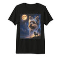 Celestial Yorkie Terrier Full Moon T-Shirt - Minimalist Print Unisex - T-Shirt, Sweatshirt, Hoodie