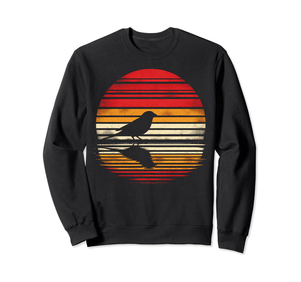 Sparrow Bird Sunset Safari 70S Sweatshirt - Aesthetic Graphic for Adults - T-Shirt, Sweatshirt, Hoodie