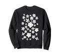 White Floral Pattern Pop Art Flower Sweatshirt - Custom Art Print Men Women - T-Shirt, Sweatshirt, Hoodie
