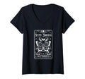 Womens Anti Social Butterfly Tarot V Neck T-Shirt - Graphic Print Unisex - T-Shirt, Sweatshirt, Hoodie