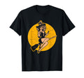 Pin Up Witch Halloween Pinup T-Shirt - Casual Everyday Wear for Adults - T-Shirt, Sweatshirt, Hoodie