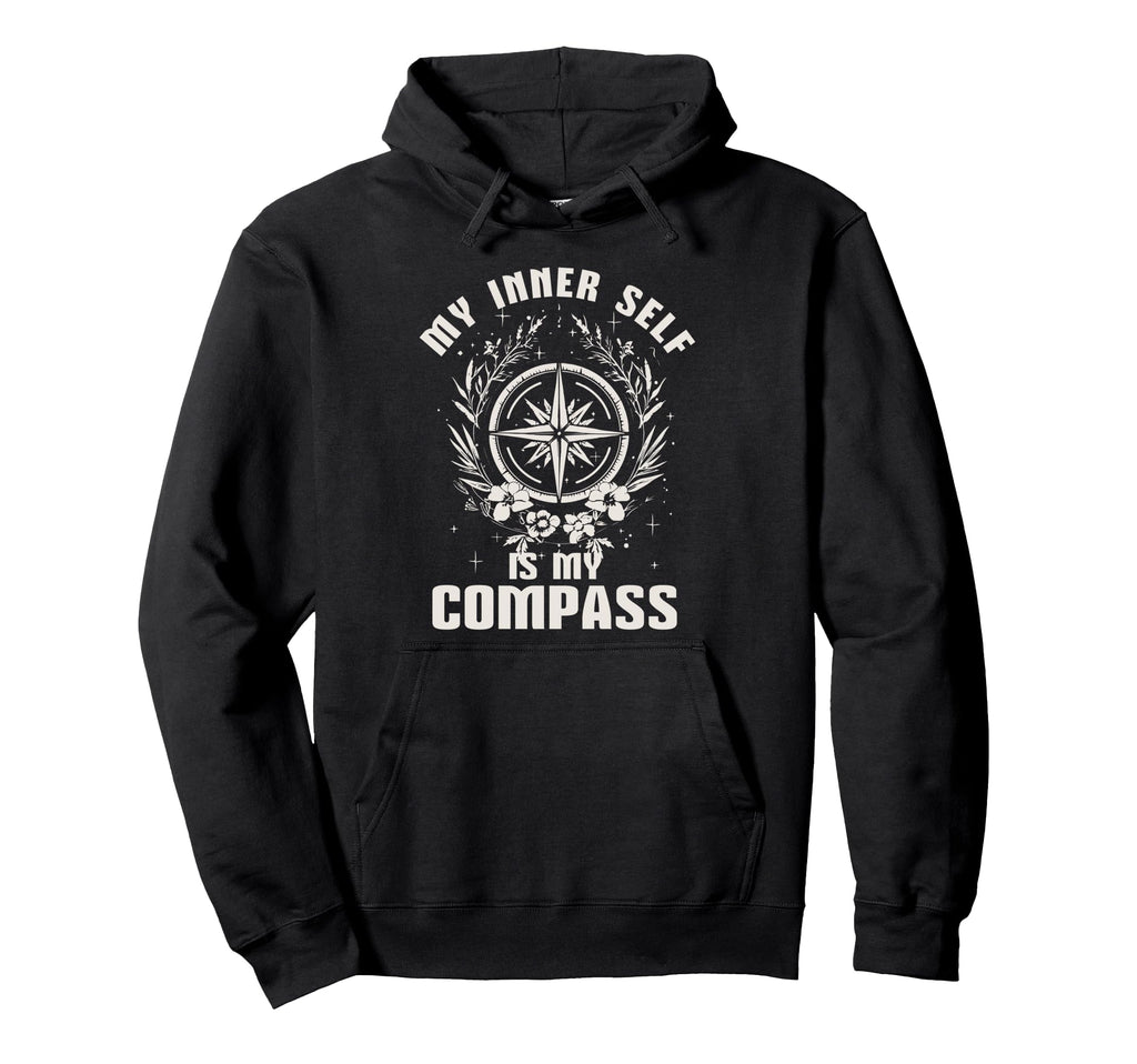 Inner Self Compass Growth Mindset Botanical Hoodie - Trendy Graphic Unisex - T-Shirt, Sweatshirt, Hoodie