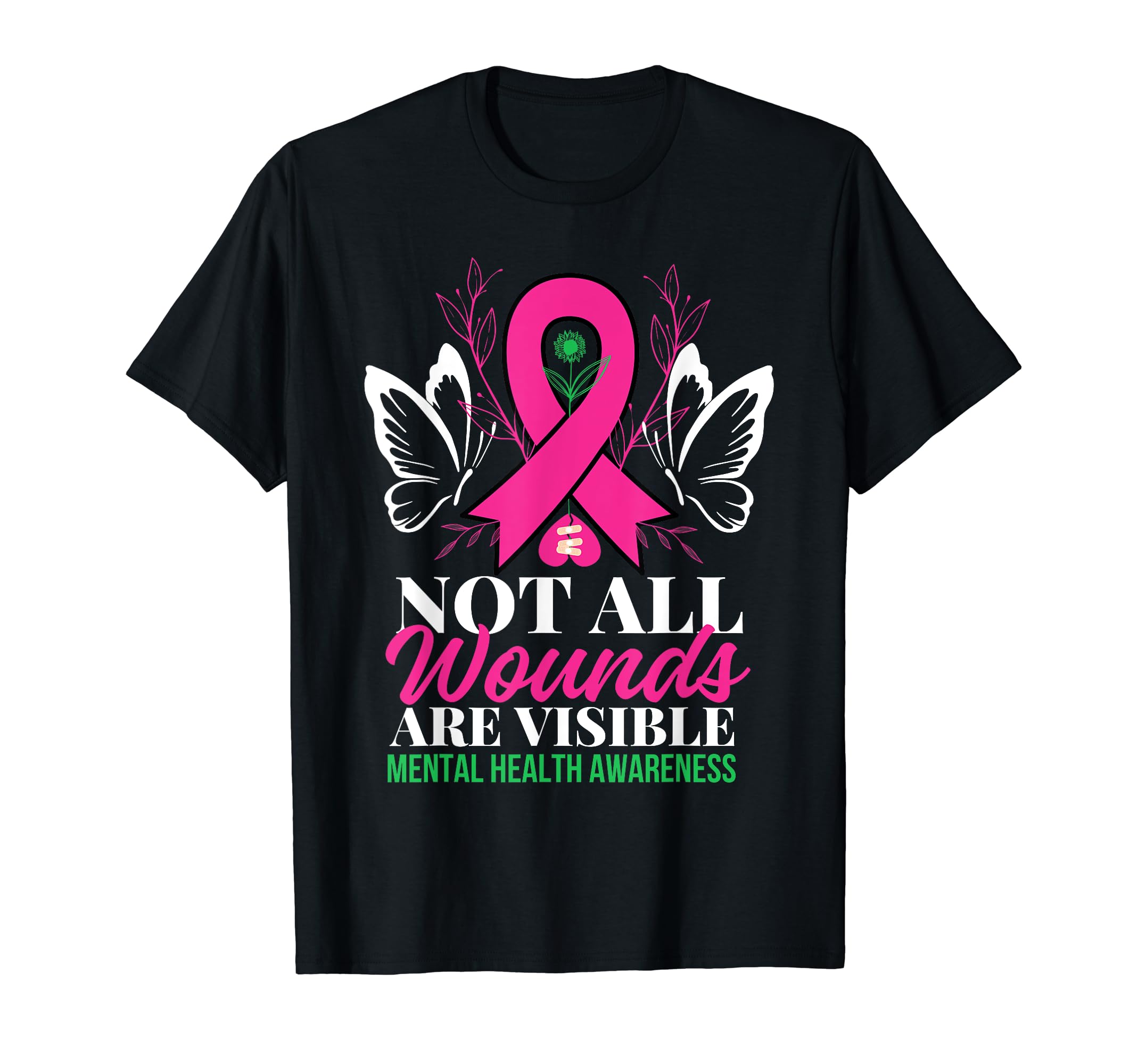 Not All Wounds Are Visible Empathy T-Shirt - Minimalist Print for Adults - T-Shirt, Sweatshirt, Hoodie