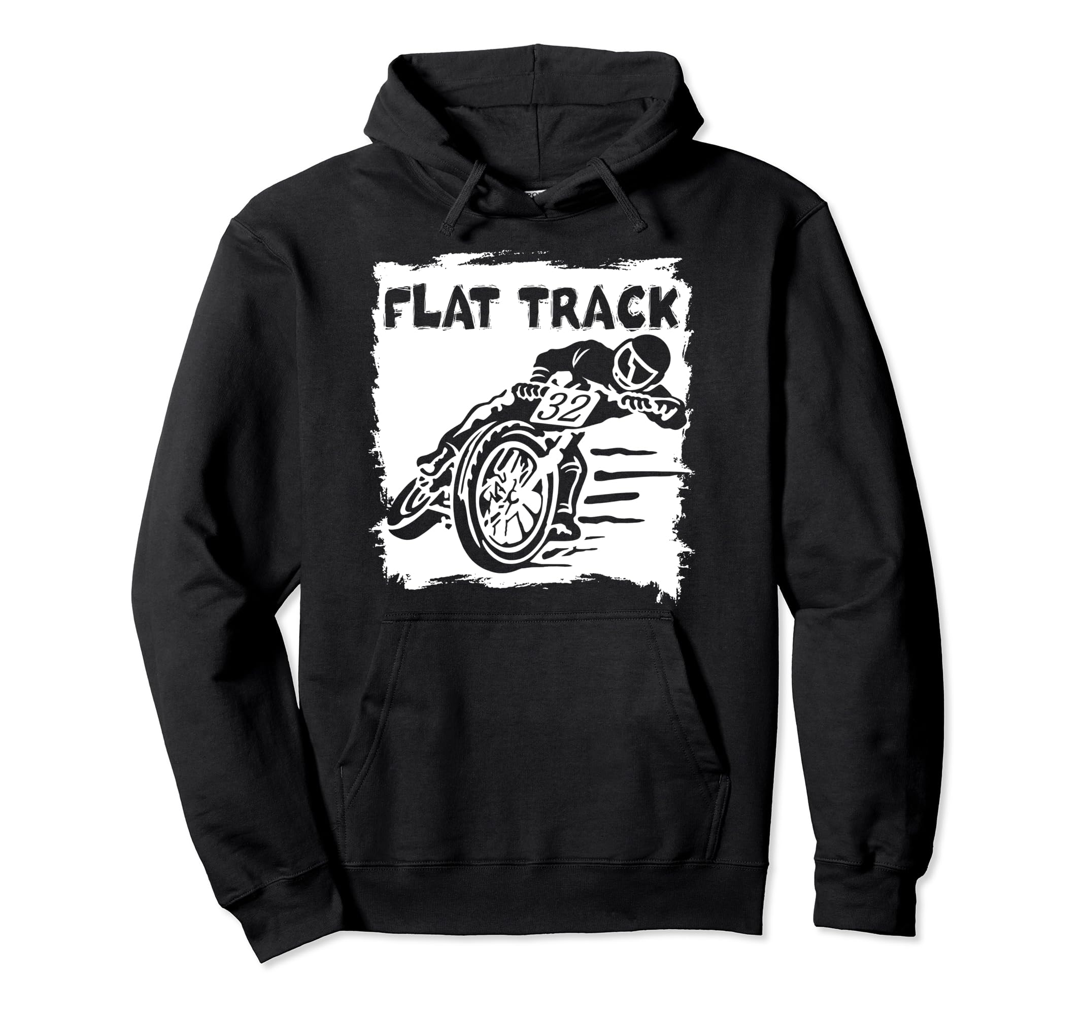 Motorcycle Flat Track Funny Hoodie - Custom Art Print for Adults - T-Shirt, Sweatshirt, Hoodie