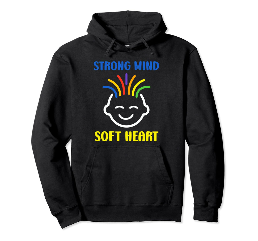 Brain Illness Strong Mind Soft Heart Hoodie - Trendy Graphic for Adults - T-Shirt, Sweatshirt, Hoodie