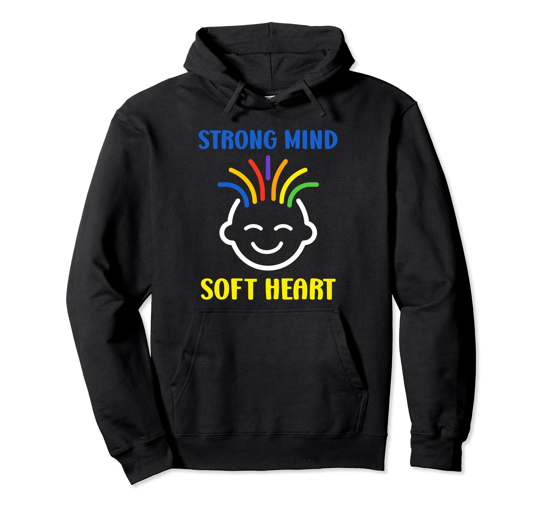 Brain Illness Strong Mind Soft Heart Hoodie - Trendy Graphic for Adults - T-Shirt, Sweatshirt, Hoodie