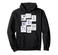 Postage Stamp Pattern Flower Hoodie - Casual Everyday Wear Men Women - T-Shirt, Sweatshirt, Hoodie