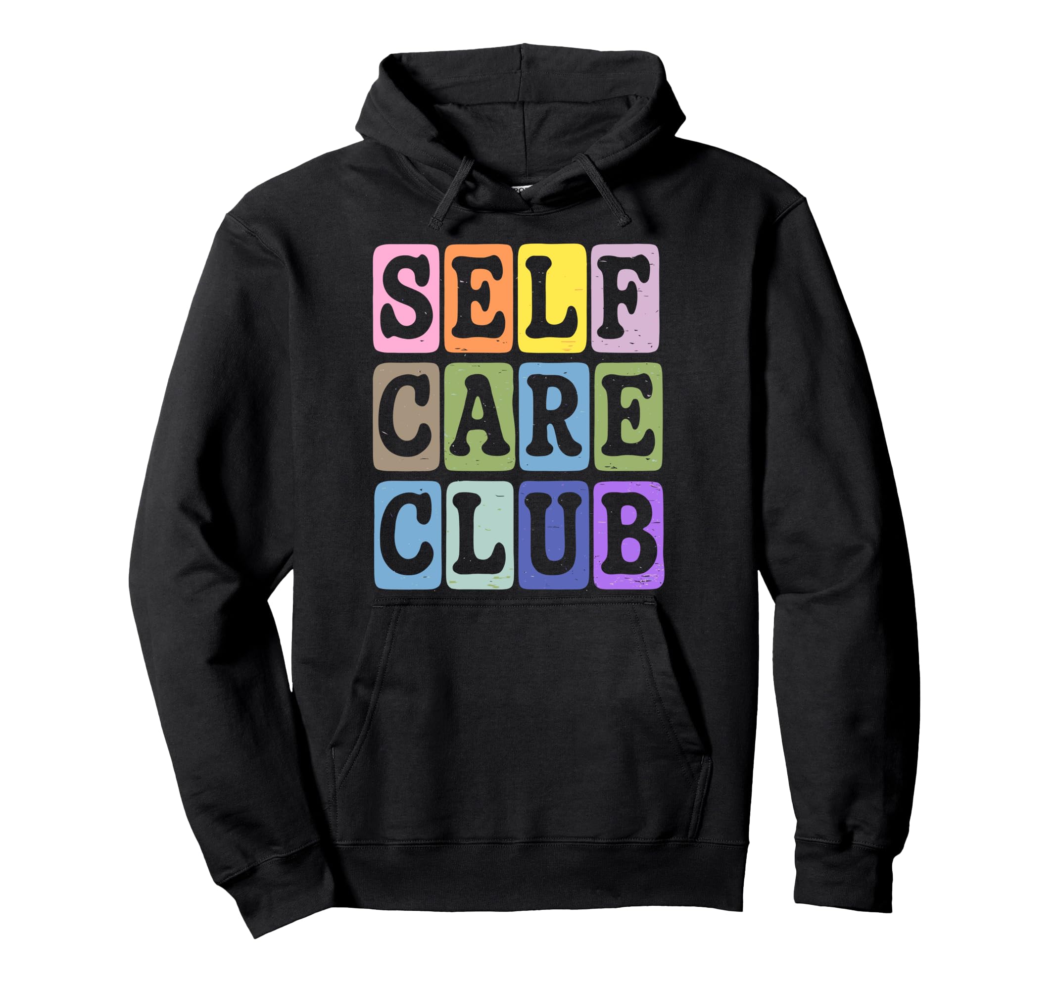 Self Care Club Self Love Mental Health Hoodie - Minimalist Print Men Women - T-Shirt, Sweatshirt, Hoodie