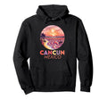 Cancun Mexico Sunset Tropical Beach Hoodie - Minimalist Print for Adults - T-Shirt, Sweatshirt, Hoodie