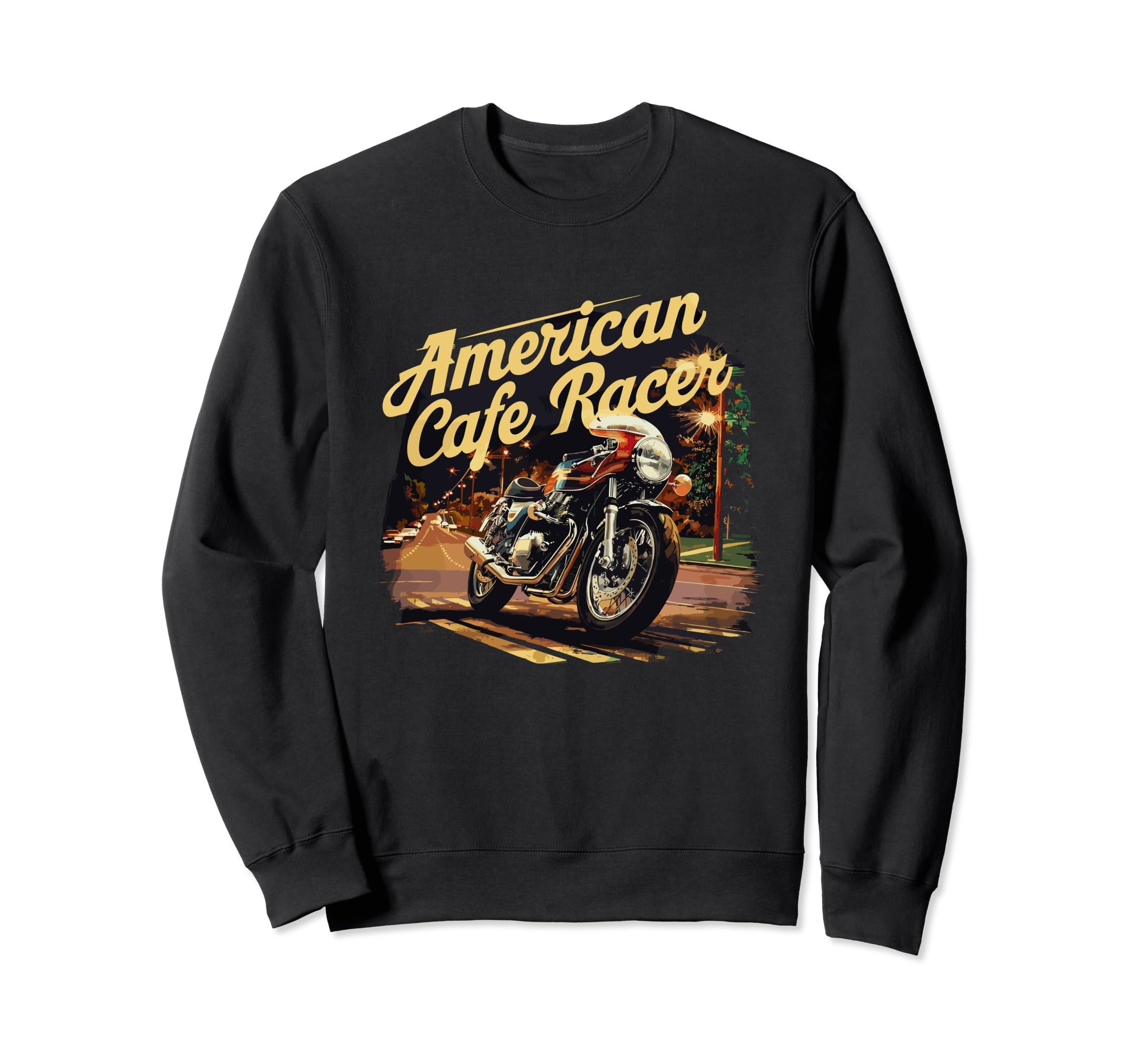 American Cafe Racer Motorcycle Biker Sweatshirt - Graphic Print for Adults - T-Shirt, Sweatshirt, Hoodie