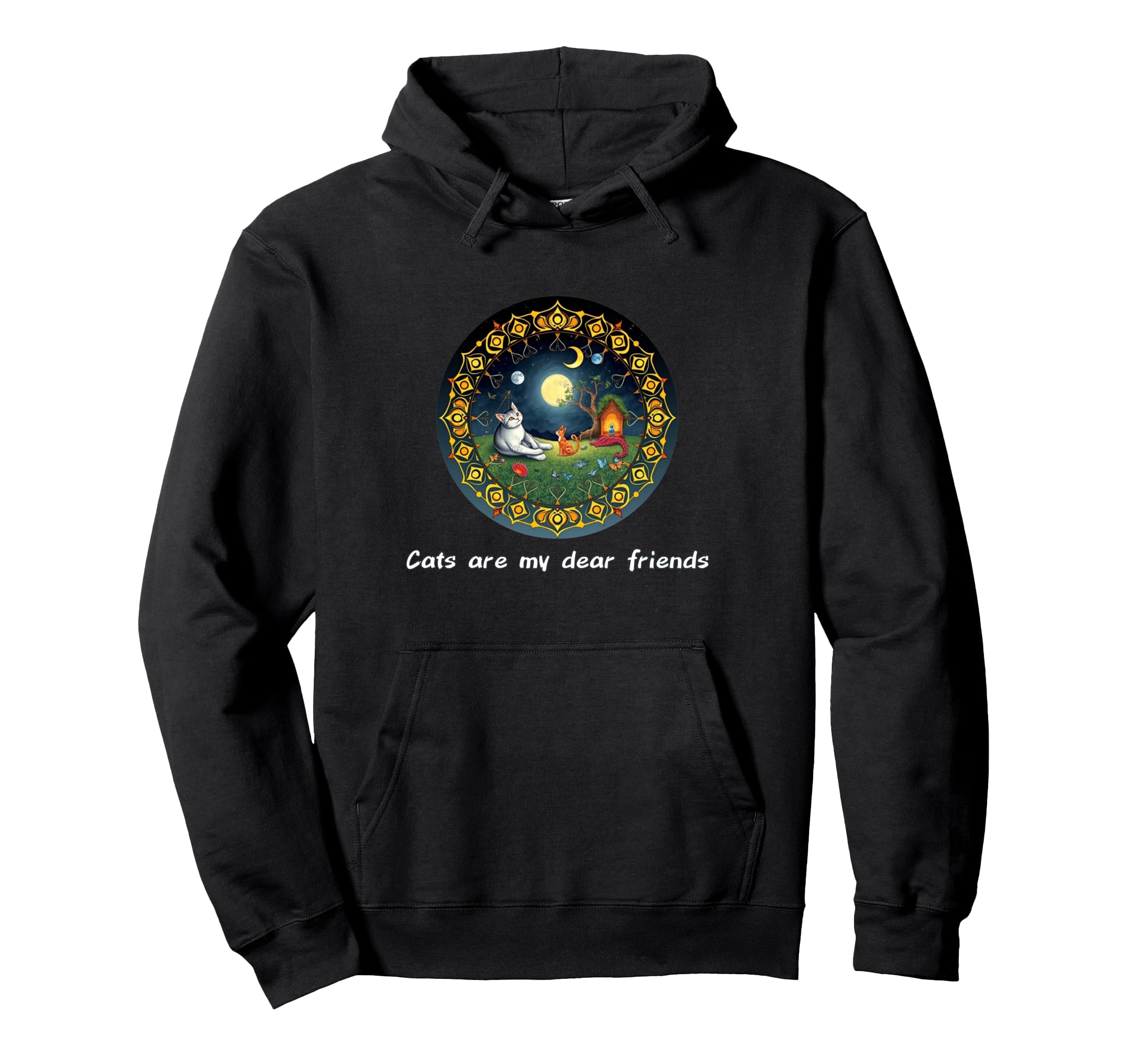 Cats Are My Best Friends Sacred Hoodie - Aesthetic Graphic for Adults - T-Shirt, Sweatshirt, Hoodie