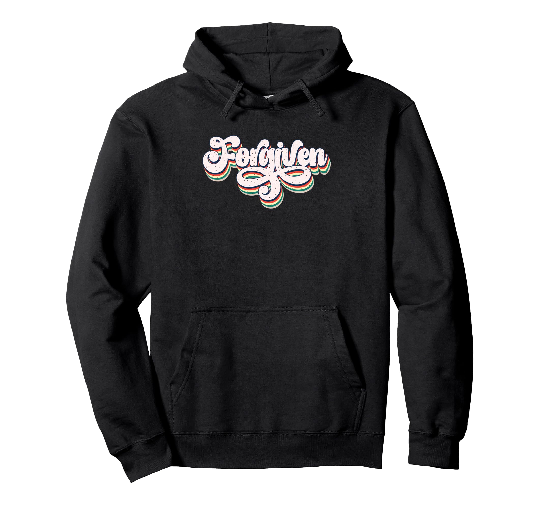 Forgiven Spiritual Typography Hoodie - Trendy Graphic Men Women - T-Shirt, Sweatshirt, Hoodie