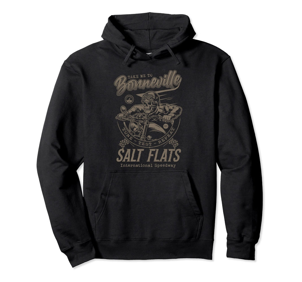 Bonneville Salt Flats Motorcycle Racing Hoodie - Minimalist Print Unisex - T-Shirt, Sweatshirt, Hoodie