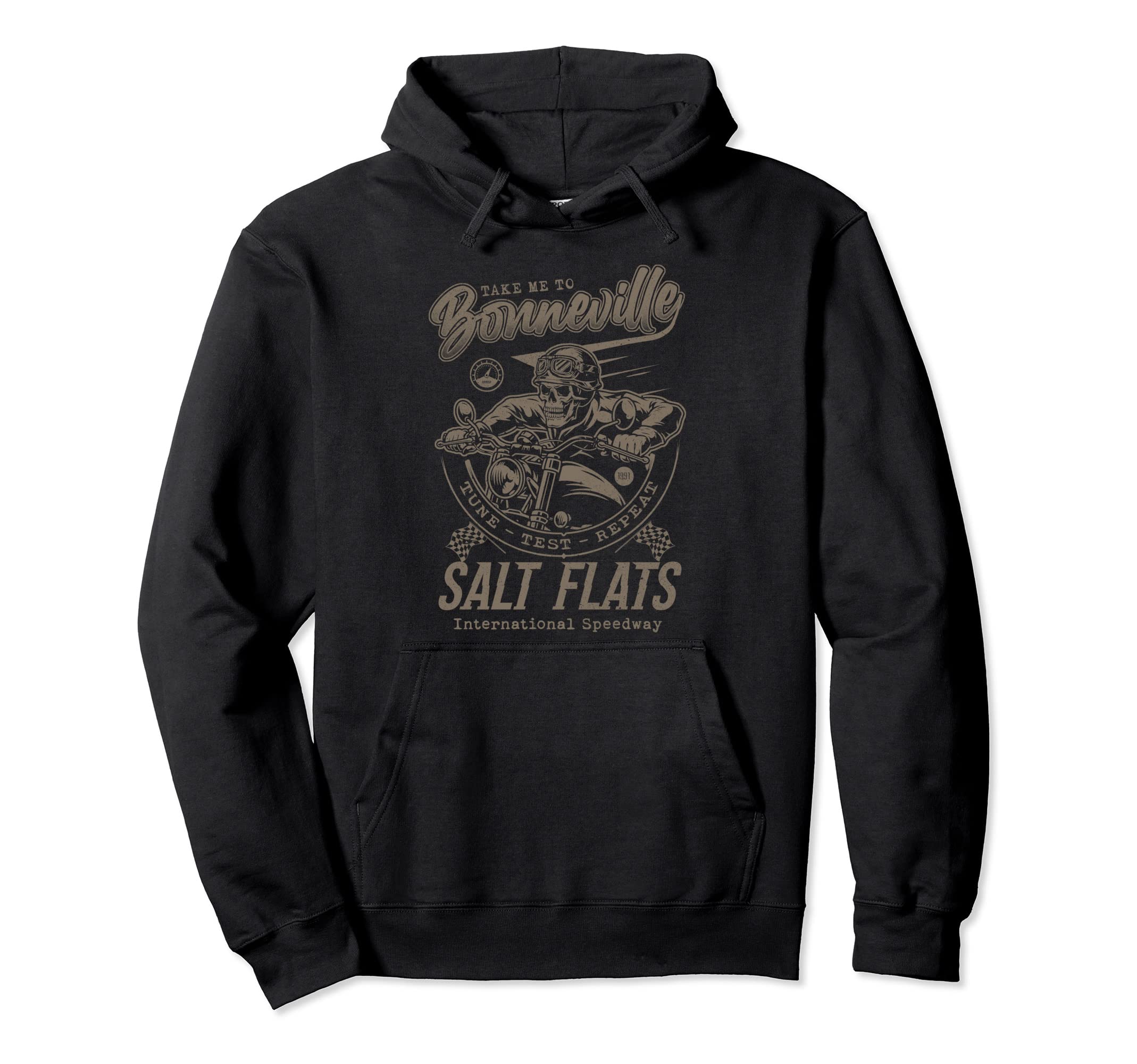 Bonneville Salt Flats Motorcycle Racing Hoodie - Minimalist Print Unisex - T-Shirt, Sweatshirt, Hoodie
