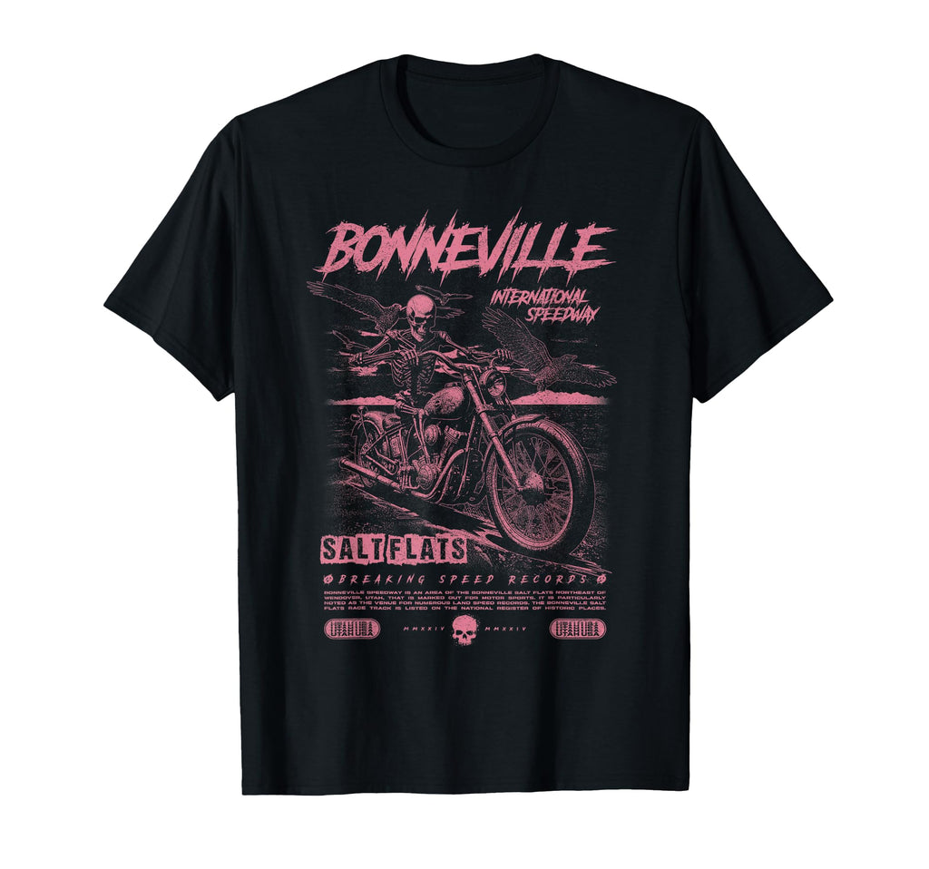 Bonneville Salt Flats Motorcycle T-Shirt - Aesthetic Graphic Men Women - T-Shirt, Sweatshirt, Hoodie