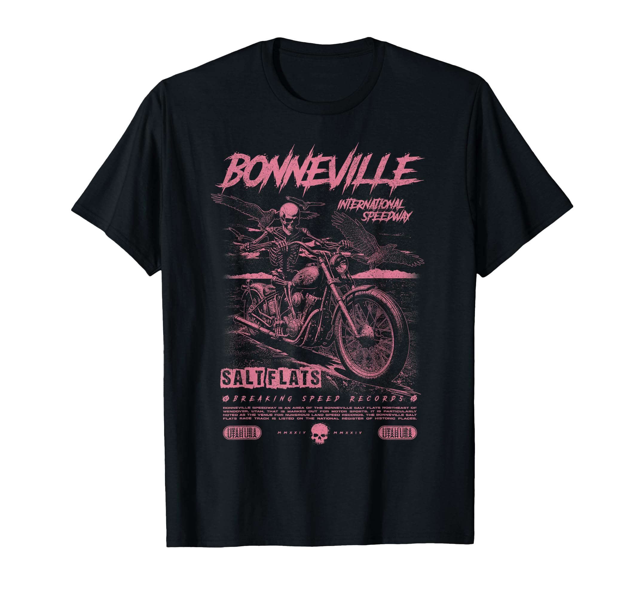Bonneville Salt Flats Motorcycle T-Shirt - Aesthetic Graphic Men Women - T-Shirt, Sweatshirt, Hoodie