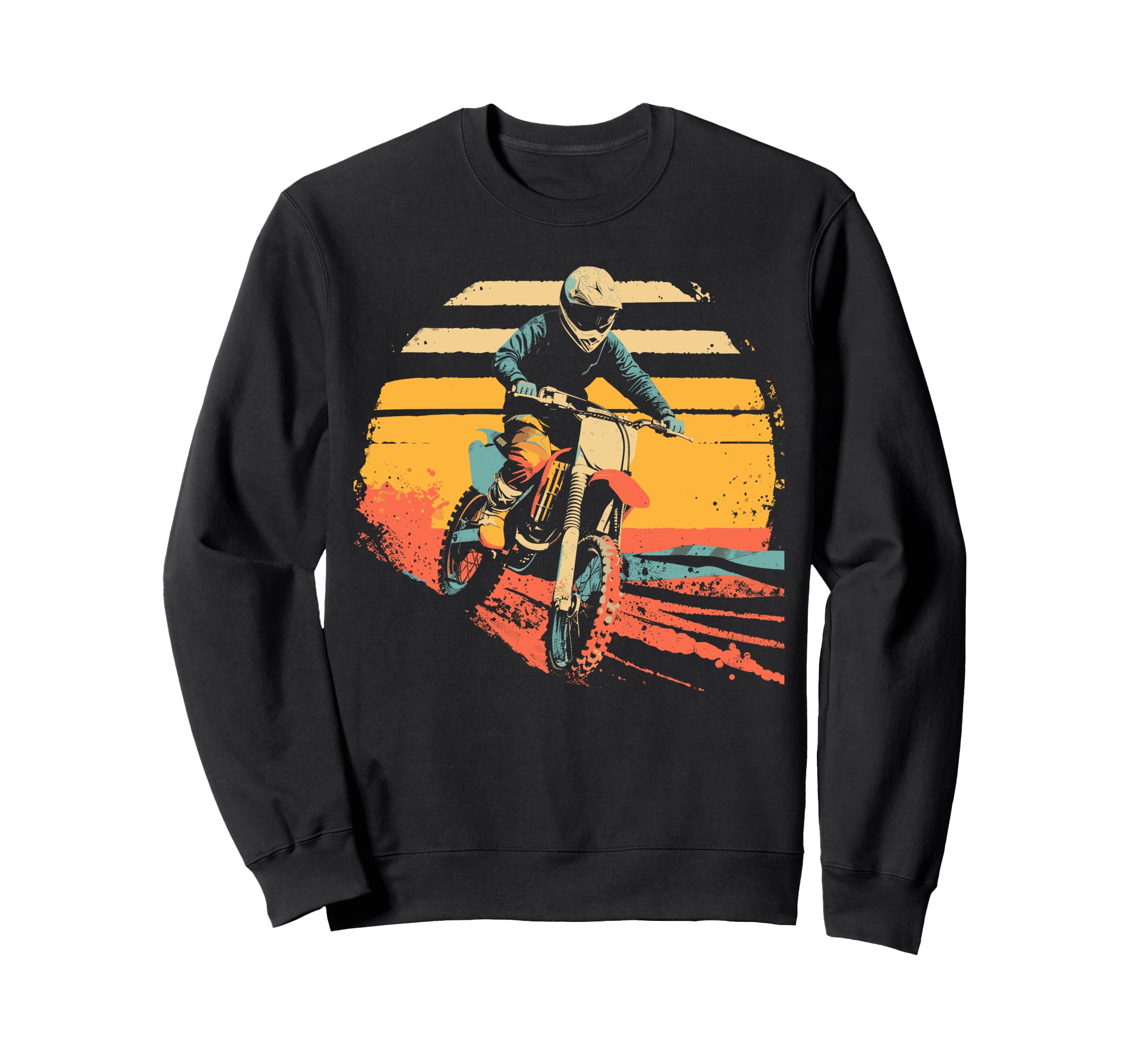 Bike Dirtbike Dirt Bike Rider Sweatshirt - Custom Art Print for Adults - T-Shirt, Sweatshirt, Hoodie
