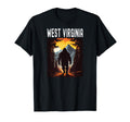 West Virginia Sunset 70S Hiking Camping T-Shirt - Unique Graphic for Adults - T-Shirt, Sweatshirt, Hoodie