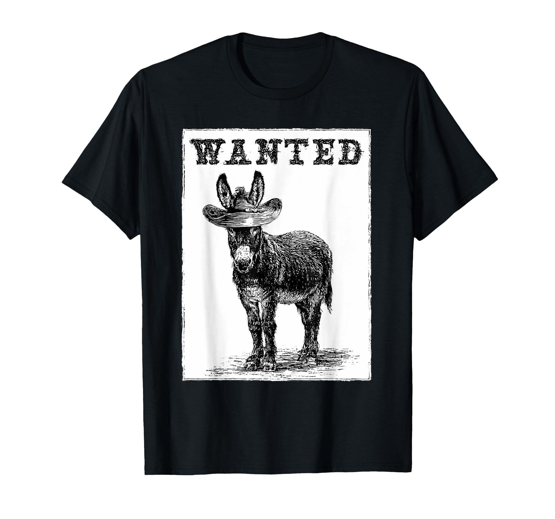 Donkey Cowboy Rodeo Cowgirl Western T-Shirt - Unique Graphic for Adults - T-Shirt, Sweatshirt, Hoodie