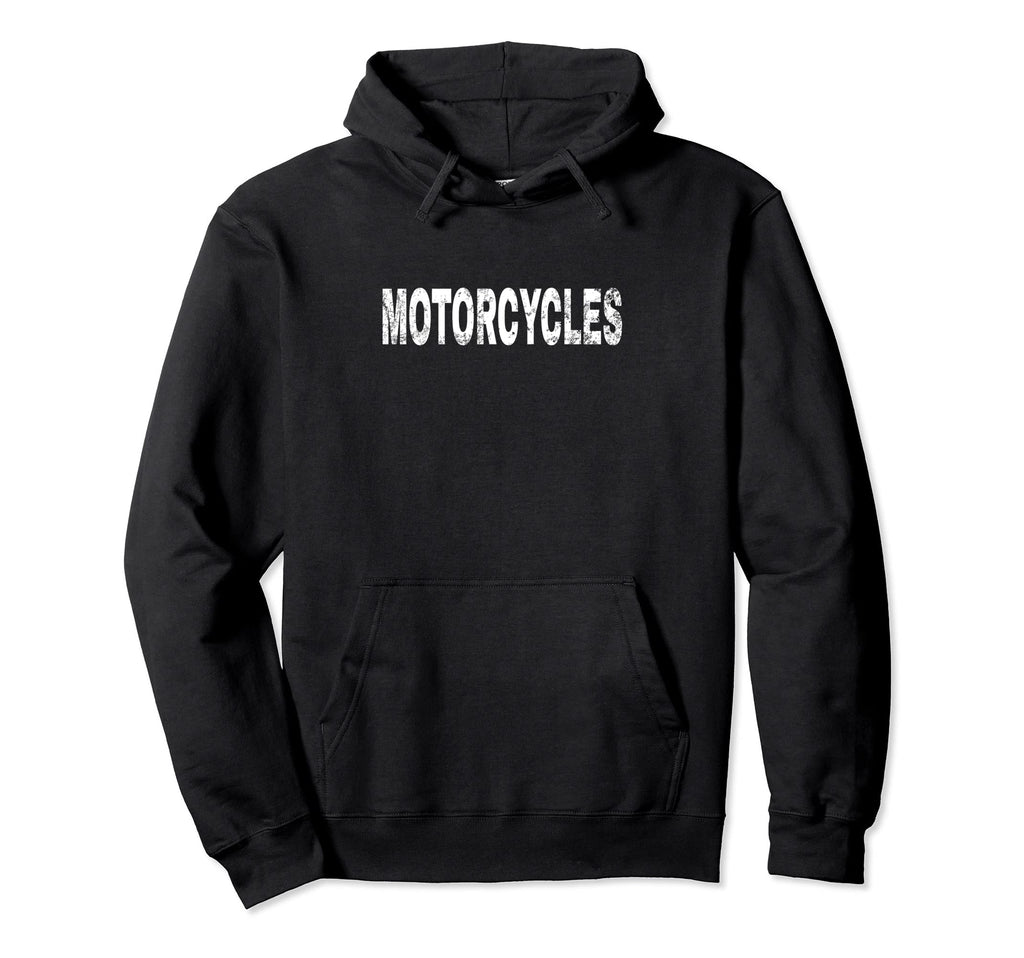 Motorcycles White Text Hobby Hoodie - Graphic Print for Adults - T-Shirt, Sweatshirt, Hoodie
