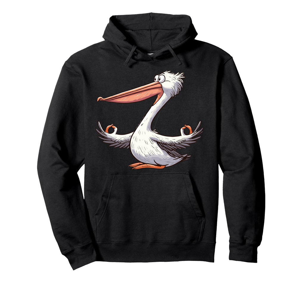 Meditation Pelican Yoga Pose Hoodie - Casual Everyday Wear Men Women - T-Shirt, Sweatshirt, Hoodie