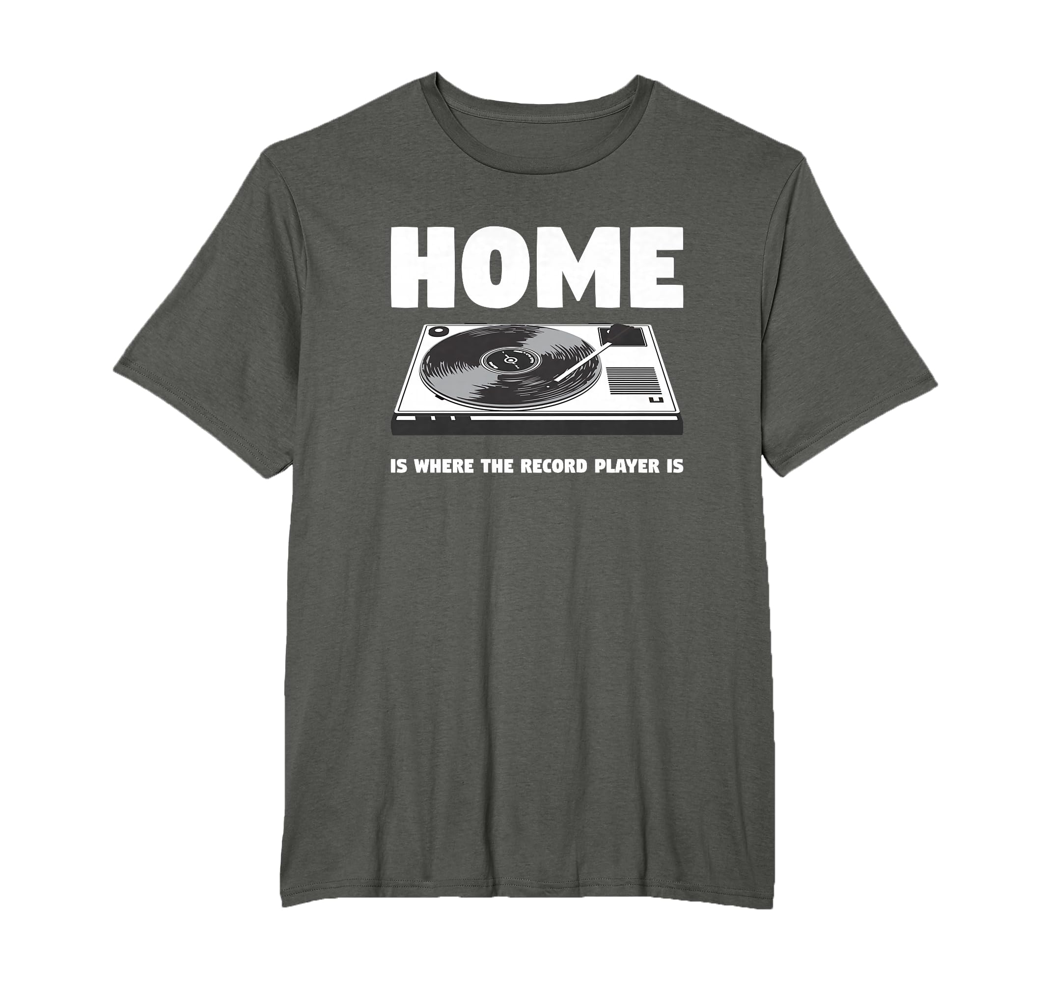 Home Is Where Record Player Is Music T-Shirt - Aesthetic Graphic Unisex - T-Shirt, Sweatshirt, Hoodie