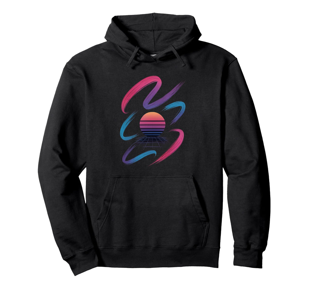 80S Synthwave Hoodie - Graphic Print for Adults - T-Shirt, Sweatshirt, Hoodie