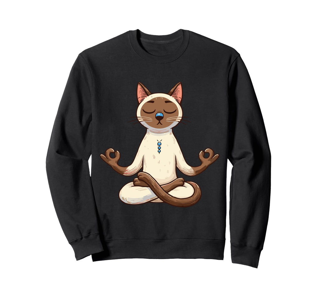 Meditation Siamese Yoga Pose Relaxing Sweatshirt - Custom Art Print Unisex - T-Shirt, Sweatshirt, Hoodie