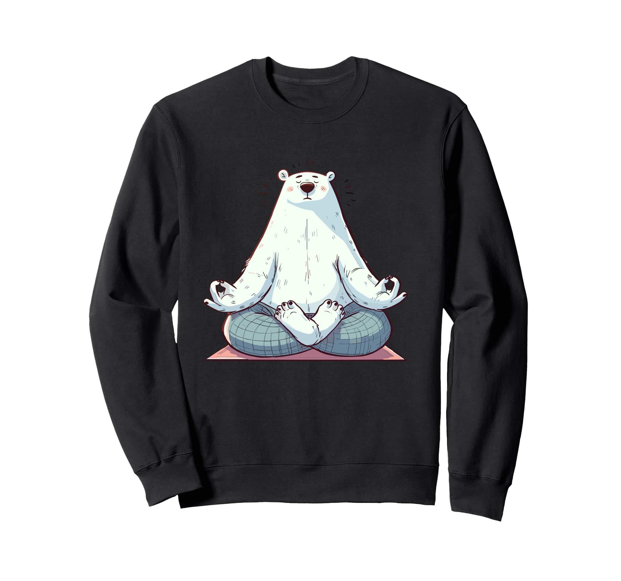 Meditation Polar Bear Yoga Sweatshirt - Casual Everyday Wear Men Women - T-Shirt, Sweatshirt, Hoodie