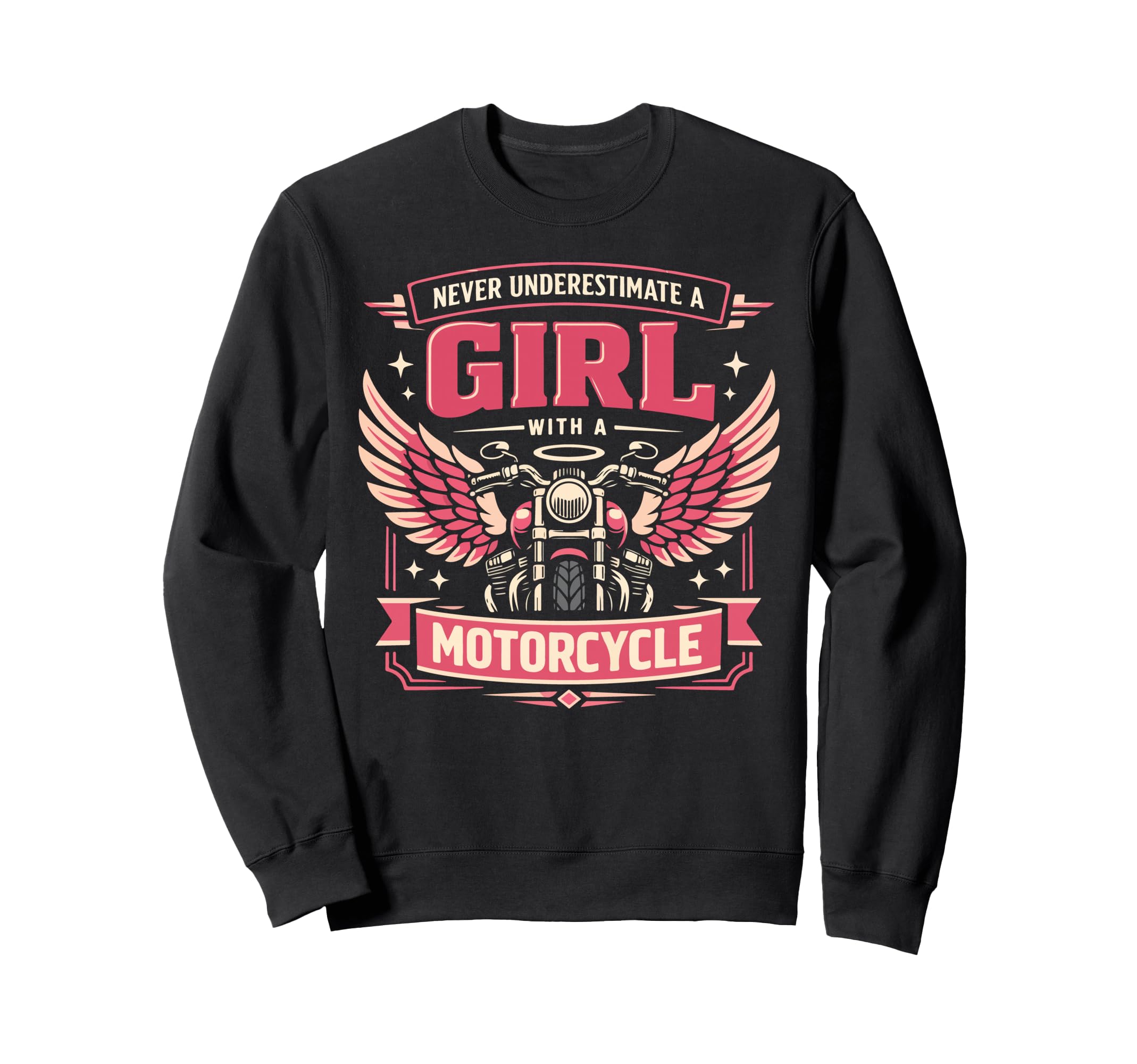 Motorcycle Biker Female Never Sweatshirt - Novelty Apparel Men Women - T-Shirt, Sweatshirt, Hoodie