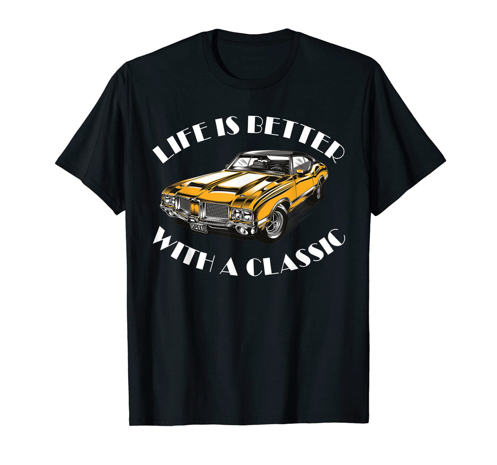 Life Is Better Usa Muscle Car T-Shirt - Custom Art Print Men Women - T-Shirt, Sweatshirt, Hoodie