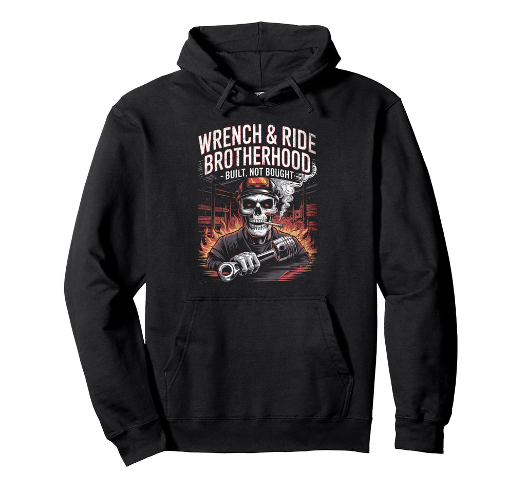 Wrench Ride Brotherhood Motorcycle Hoodie - Streetwear Style for Adults - T-Shirt, Sweatshirt, Hoodie