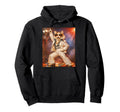 Meow Funny Disco Cat Feline Dancer 70S Hoodie - Trendy Graphic for Adults - T-Shirt, Sweatshirt, Hoodie
