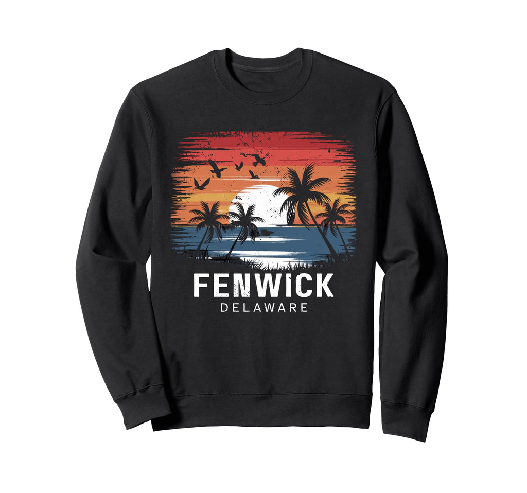 Fenwick Island Delaware Surfing Sweatshirt - Fun Novelty Design for Adults - T-Shirt, Sweatshirt, Hoodie