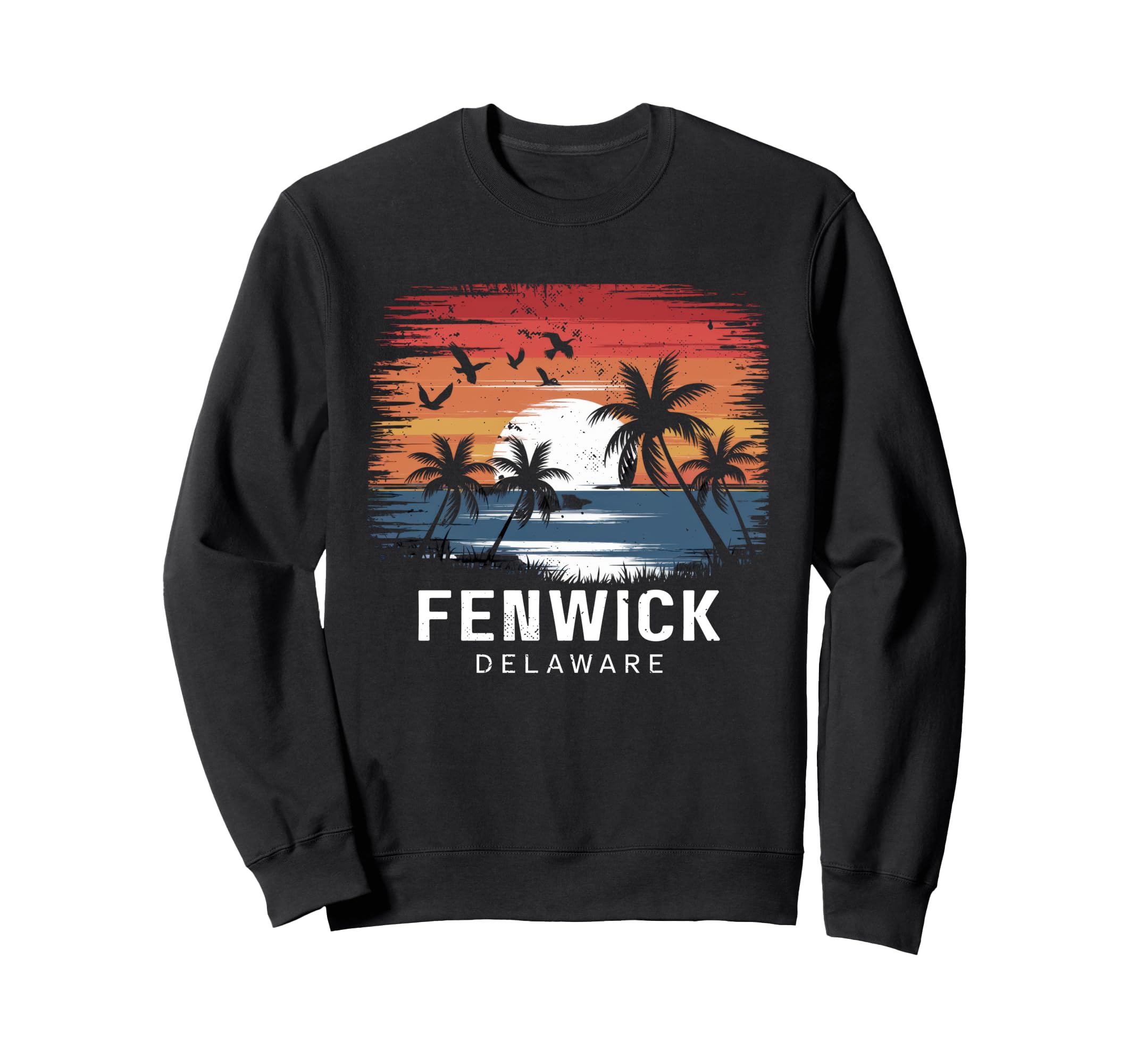 Fenwick Island Delaware Surfing Sweatshirt - Fun Novelty Design for Adults - T-Shirt, Sweatshirt, Hoodie