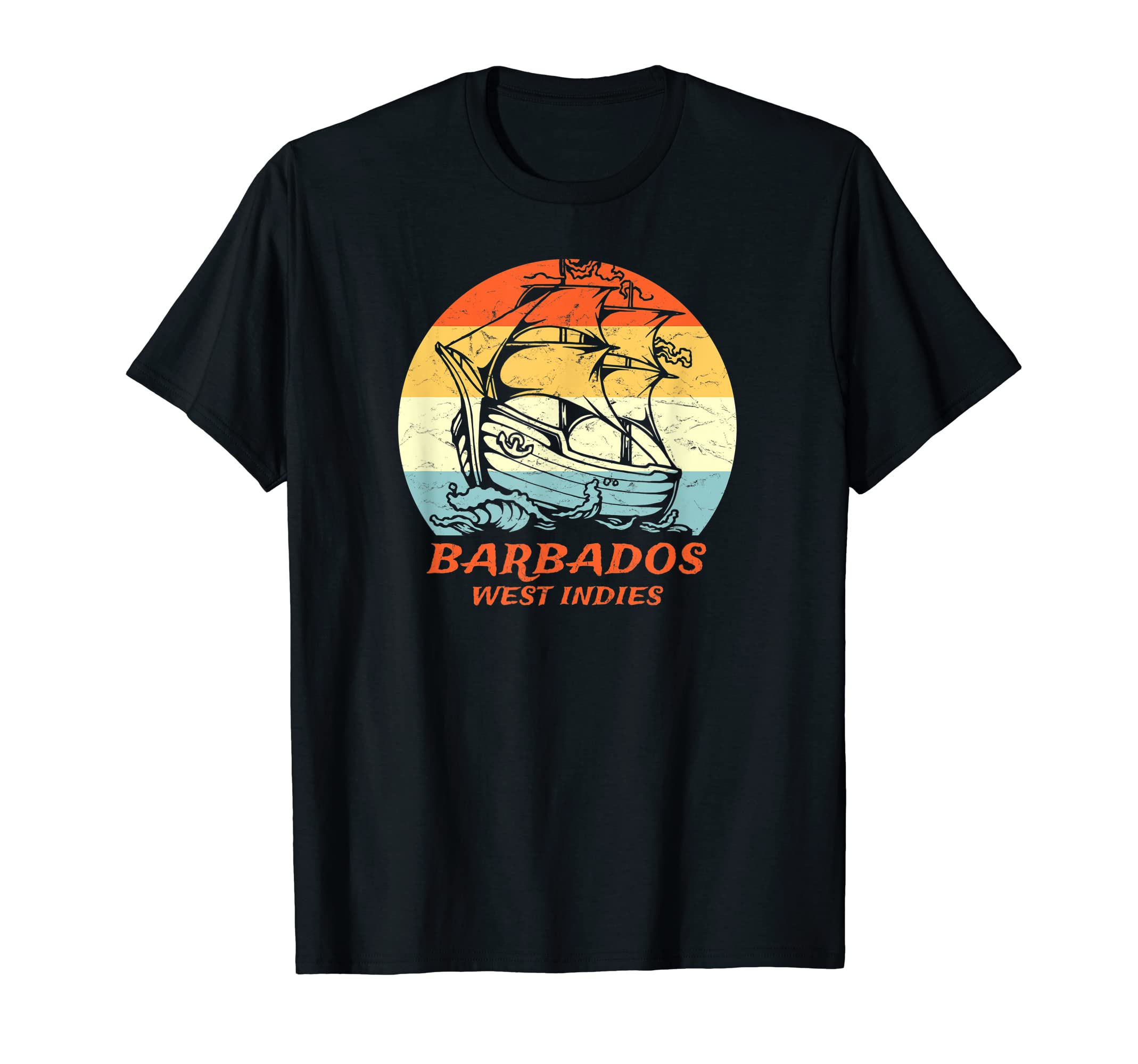 Barbados West Indies Pirate Ship T-Shirt - Trendy Graphic Men Women - T-Shirt, Sweatshirt, Hoodie