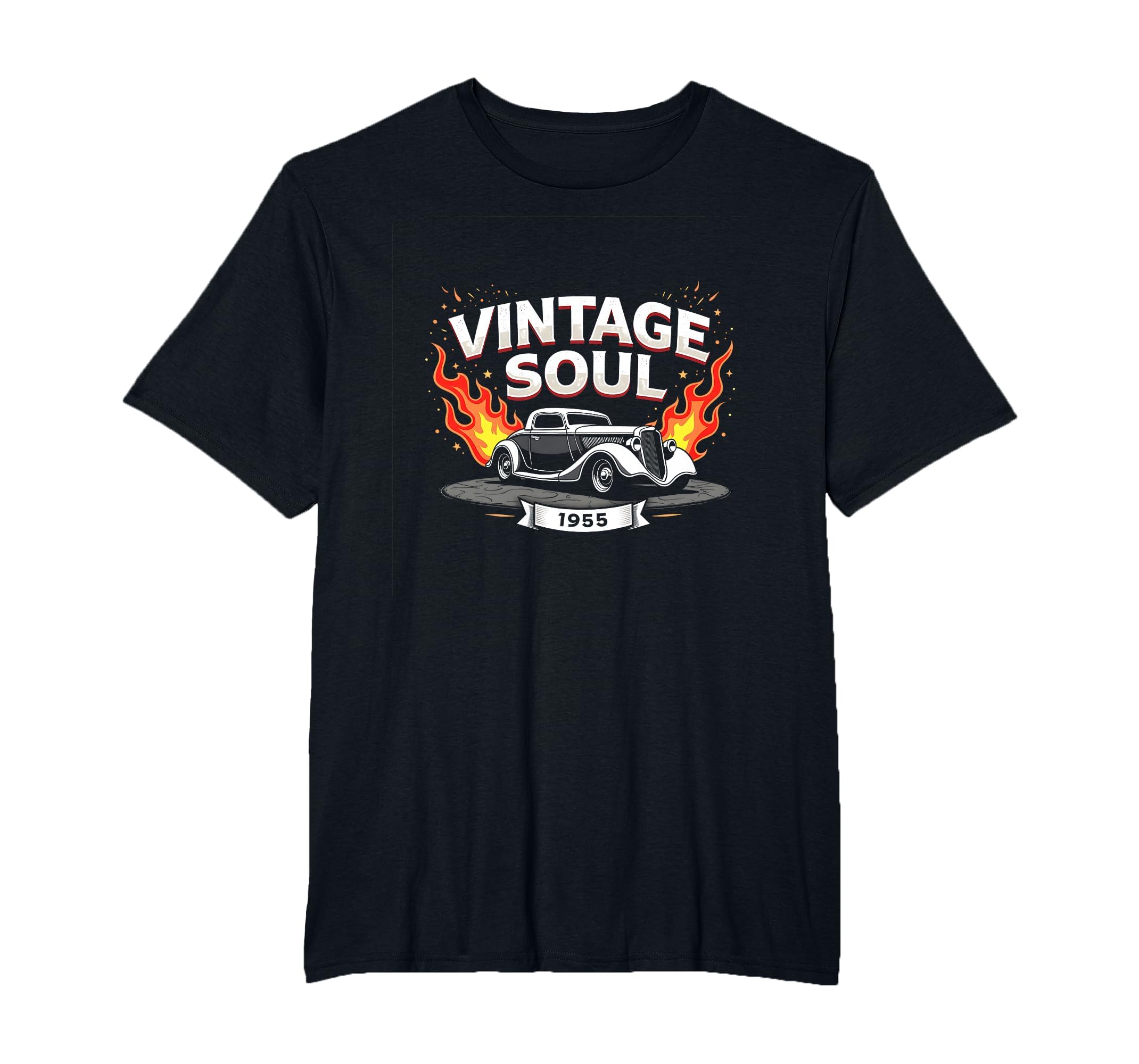 Soul Hot Rod 1955 Car Mens Big T-Shirt - Casual Everyday Wear for Adults - T-Shirt, Sweatshirt, Hoodie