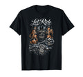 Motorcycle Biker Skull Tattoo Rider T-Shirt - Minimalist Print Men Women - T-Shirt, Sweatshirt, Hoodie