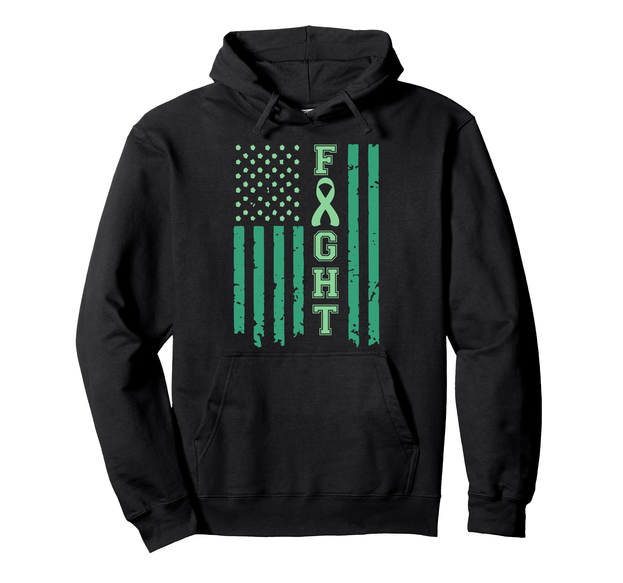 Fight Us Green Mental Health Matters Hoodie - Trendy Graphic for Adults - T-Shirt, Sweatshirt, Hoodie