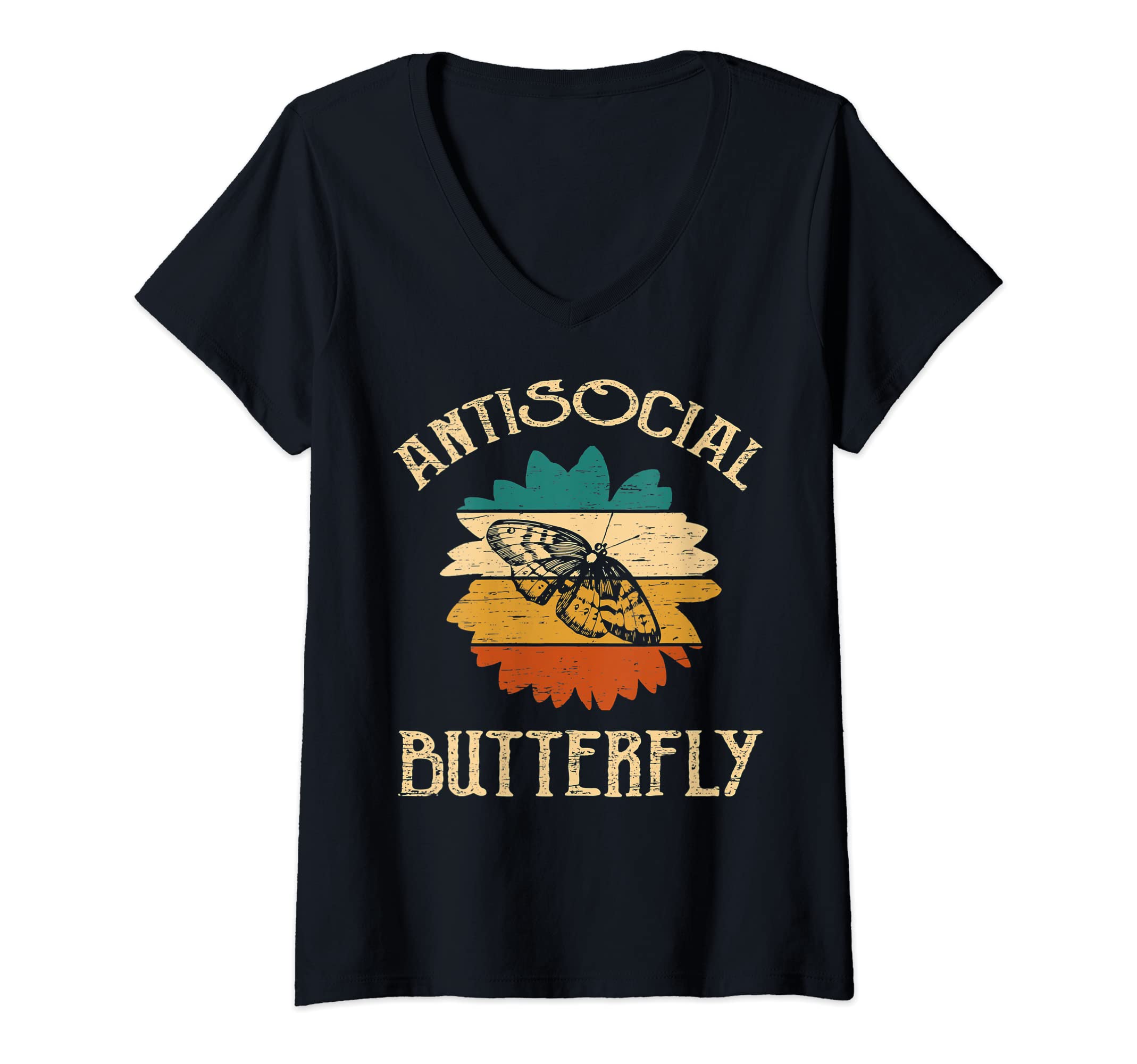 Womens Funny Antisocial Butterfly T-Shirt - Casual Everyday Wear Men Women - T-Shirt, Sweatshirt, Hoodie