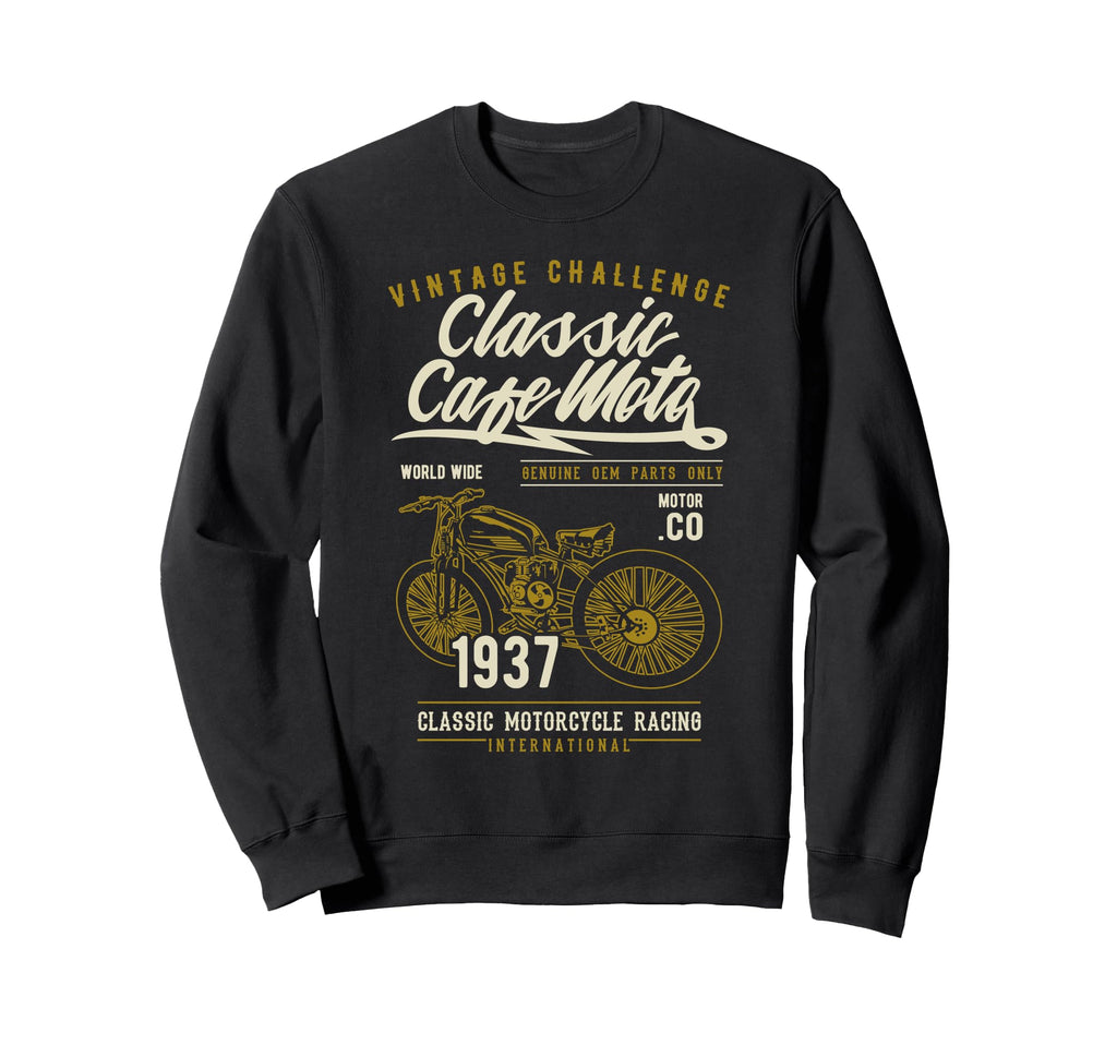Cafe Racer Motorcycle Sweatshirt - Trendy Graphic for Adults - T-Shirt, Sweatshirt, Hoodie