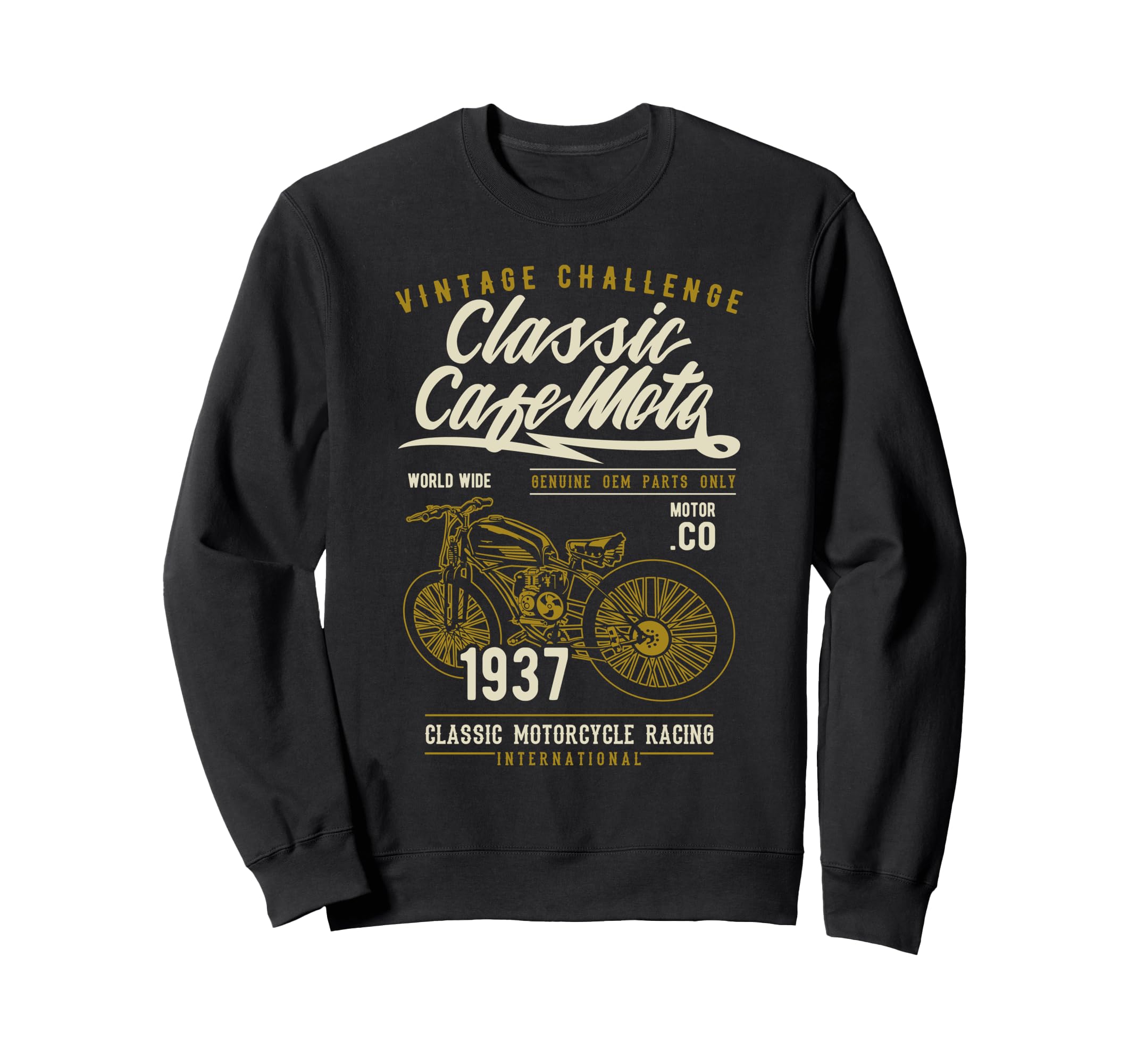 Cafe Racer Motorcycle Sweatshirt - Trendy Graphic for Adults - T-Shirt, Sweatshirt, Hoodie