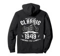 77Th Birthday Motorcycle Hoodie - Aesthetic Graphic for Adults - T-Shirt, Sweatshirt, Hoodie