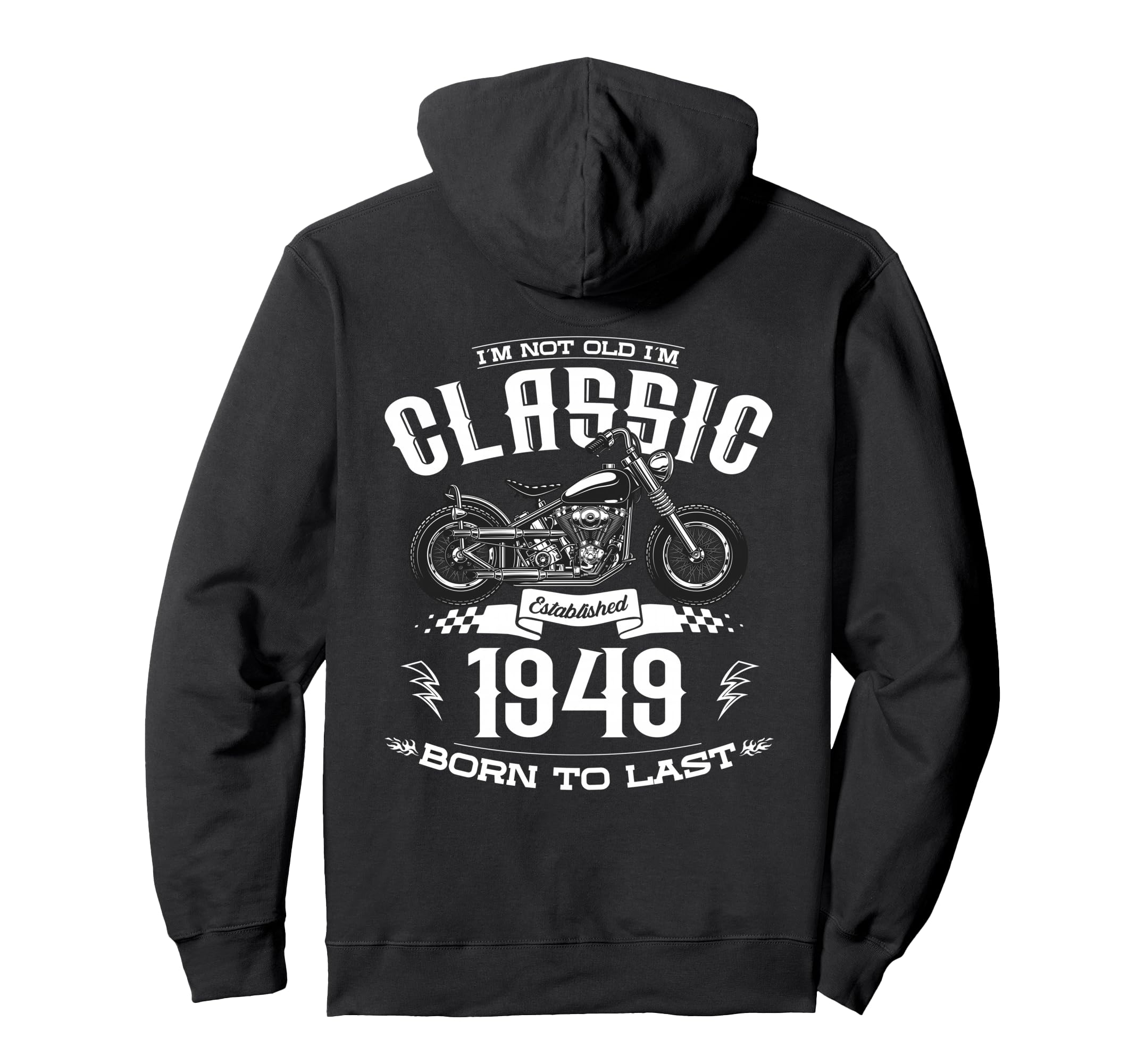 77Th Birthday Motorcycle Hoodie - Aesthetic Graphic for Adults - T-Shirt, Sweatshirt, Hoodie